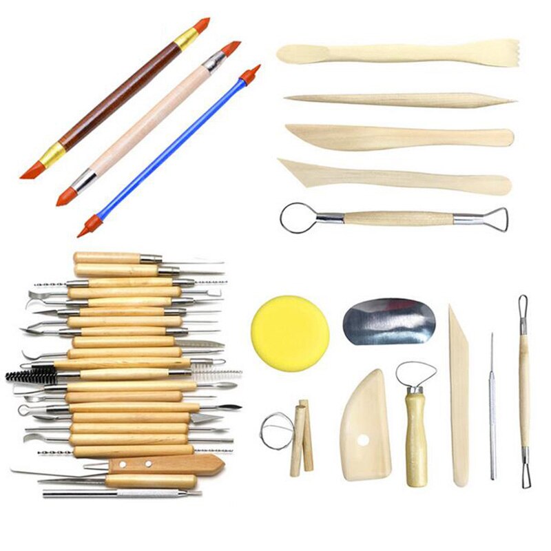 Polymer Clay Tools Modeling Clay Sculpting Tools Dotting Pen Silicone Tips Ball Stylus Pottery Ceramic Clay Indentation Tools: Set of 38
