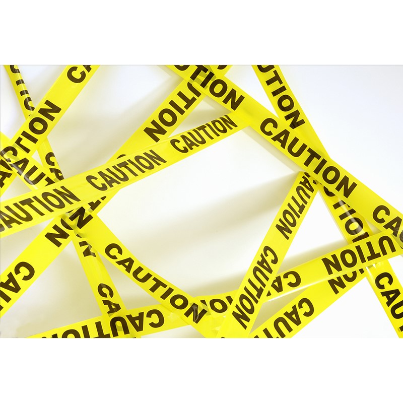 7.5cm x 100M /roll Yellow Caution Tape No Adhesive Warning Tape Safety Barrier Barricade Photo photography Props Tapes