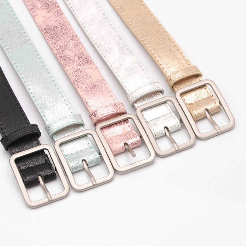 Dames gouden glanzende zwarte brede tailleriem voor dames jeans zilveren gesp riemen cinturon mujer