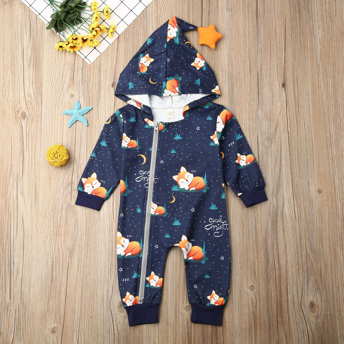 pudcoco Baby Rompers Winter Warm Long sleeve Coral Fleece Newborn Baby Boy Girl Clothes Infant Jumpsuit Animal Overall Pajamas: Beige / 12M