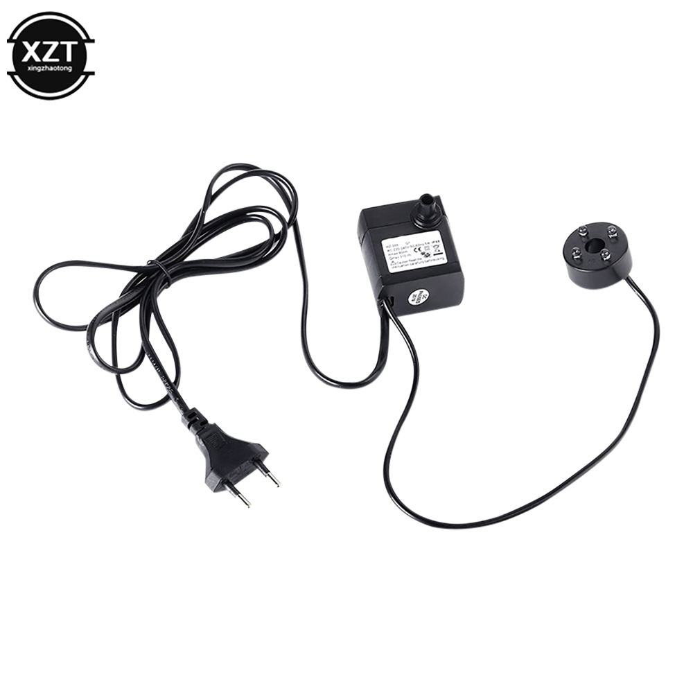 Ultrastille AC 220 V 3 W Waterpomp EU Plug Rate Aquarium Waterdichte Pomp Mini Dompelpomp aquarium Aquarium Pomp: Black