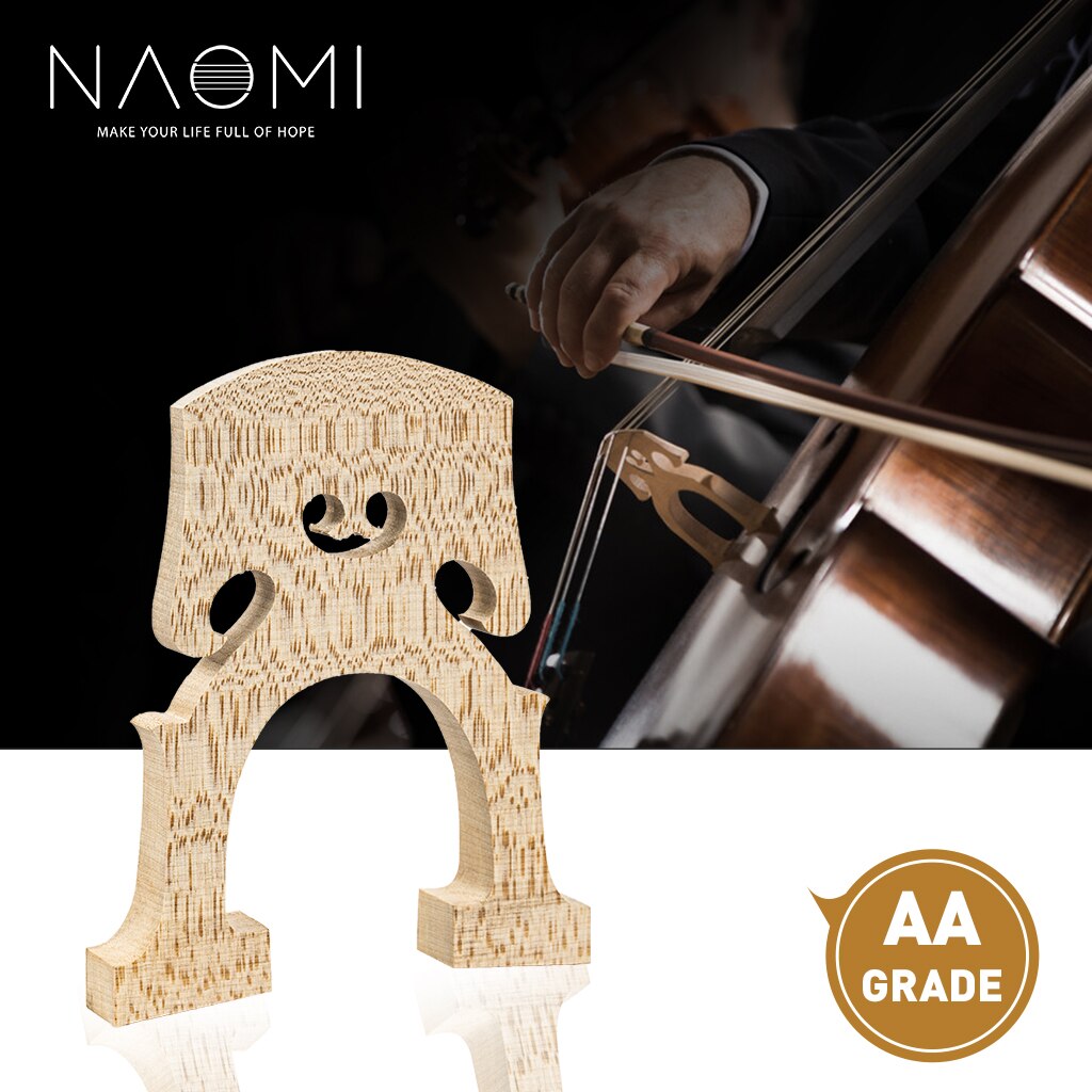 Naomi Master Aa Grade Maple Cello Bridge Sneeuwvlok Patroon Maple Brug 4/4 Cello Bridge