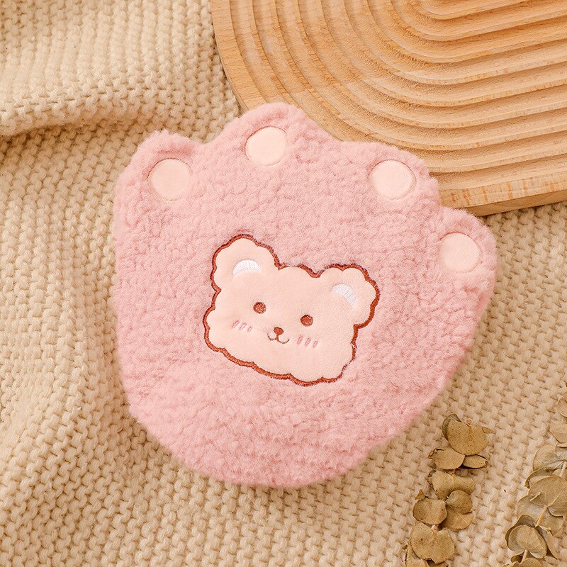 La borsa riutilizzabile dello scaldamani riutilizzabile della bottiglia di acqua calda dell&#39;iniezione di acqua calda del coniglio di accovacciatura di inverno può essere utilizzata In classe: D-pink