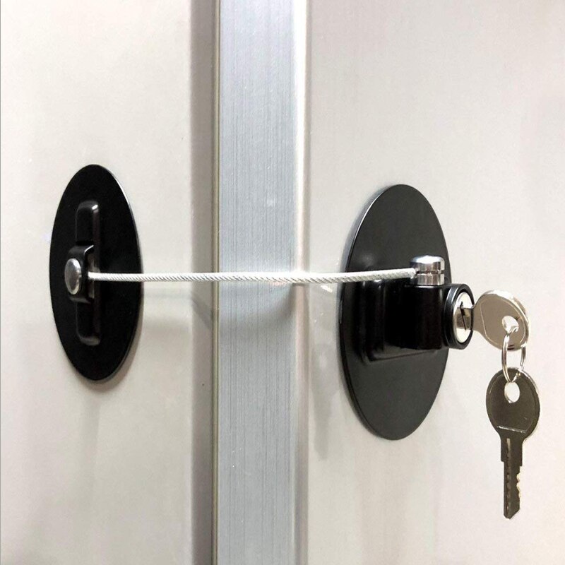 Porta del frigorifero Serratura Con 2 Chiavi di Sicurezza Del Bambino Frigorifero Congelatore A Prova di Bambino di Sicurezza Serratura Del Cassetto Armadio Wc Serrature