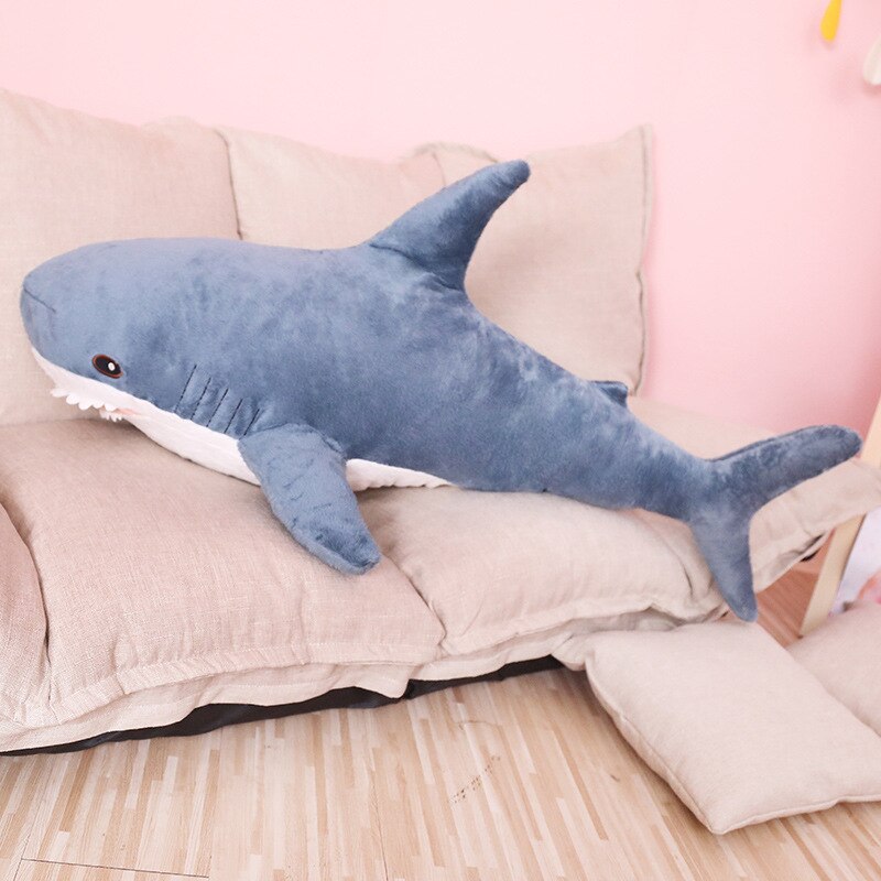 80/100/138 Cm Haai Knuffel Soft Gevulde Haai Speelgoed Kussen Dier Slapen Kussens Voor Kinderen Verjaardag Shop Home Decoratie: 80cm