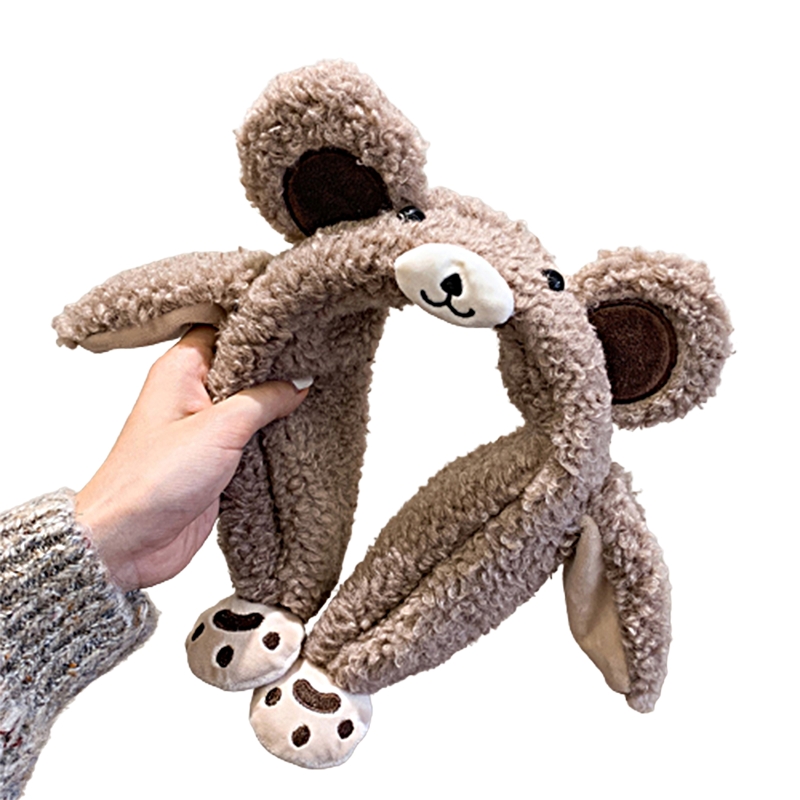 Springen Oren Hat Kids Bear Oorkap Leuke Hoofdband Moving Oorwarmers Voor Vrouwen U4LE: 2