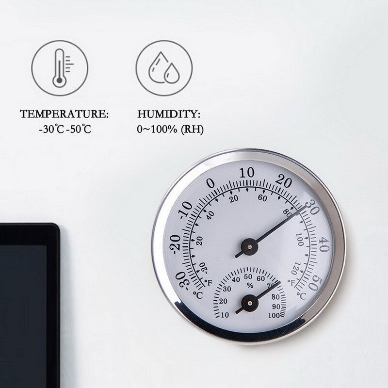 Mini Sauna Thermometer Metal Case Steam Sauna Room Thermometer Hygrometer Bath And Sauna Indoor Outdoor Used Hygrothermograph