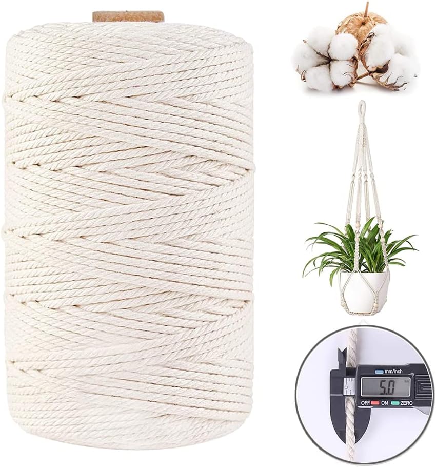 1-6mm DIY makrama sznur bawełniany sznur 100m sznurek sznurek bawełniany rzemiosło ścienne wiszące praca ręczna strona główna Bohemia dekoracje ślubne