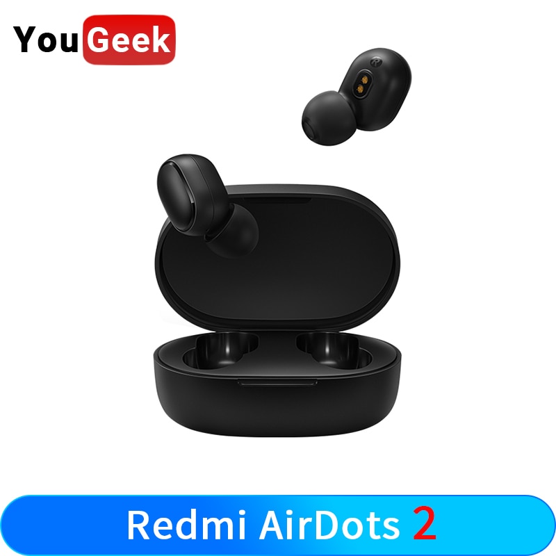 Original Xiaomi Redmi AirDots 2 Wireless Bluetooth 5.0 Charging Earphone In-Ear stereo bass Mi True Wireless Earbuds AI Control