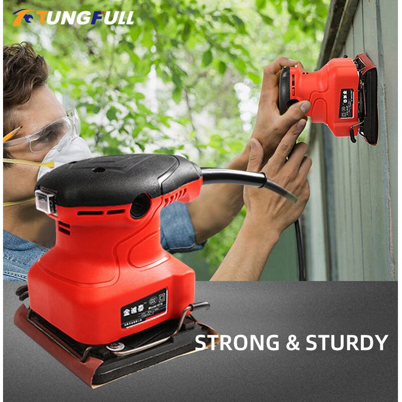 Mini Electric Sander with Sandpaper Woodworking Tool Furniture Metal Polisher Electric Sanding Tool Buffer Grinding Machine