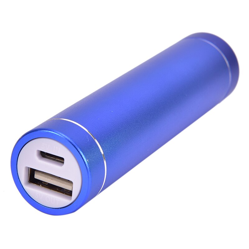 Portable 2600mAh External USB Power Bank Box Battery Charger For Mobile Phone 18650 Batteries DIY (No Battery): Blue
