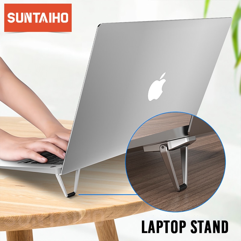 Suntaiho Draagbare Laptop Houder Voor Macbook Pro Mini Opvouwbare Aluminium Laptop Stand Cooling Pad Notebook Stand Voor Macbook Air