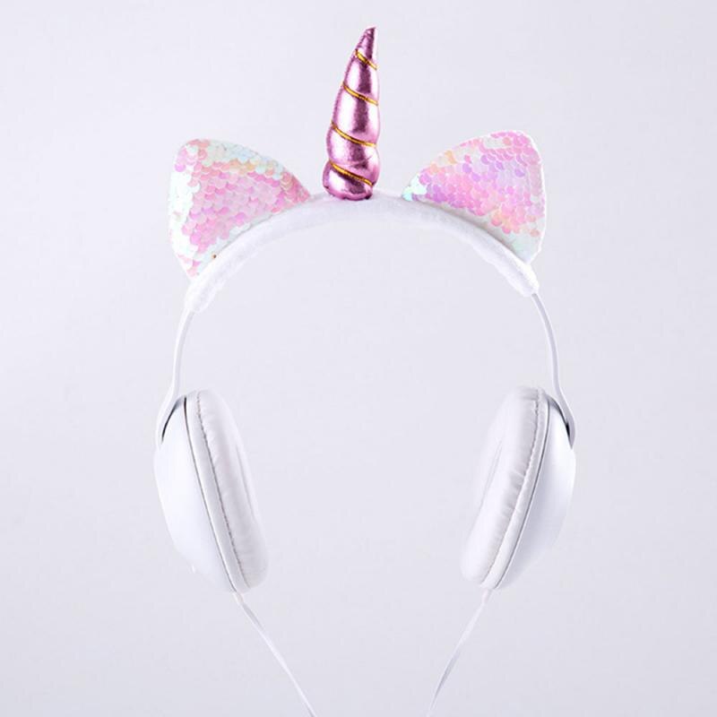 Cute Cat Ear Headphone Unicorns 3.5MM Wired Kids Headphones Earphone Gaming Headset For Mobile Phone/computer Universal: 09