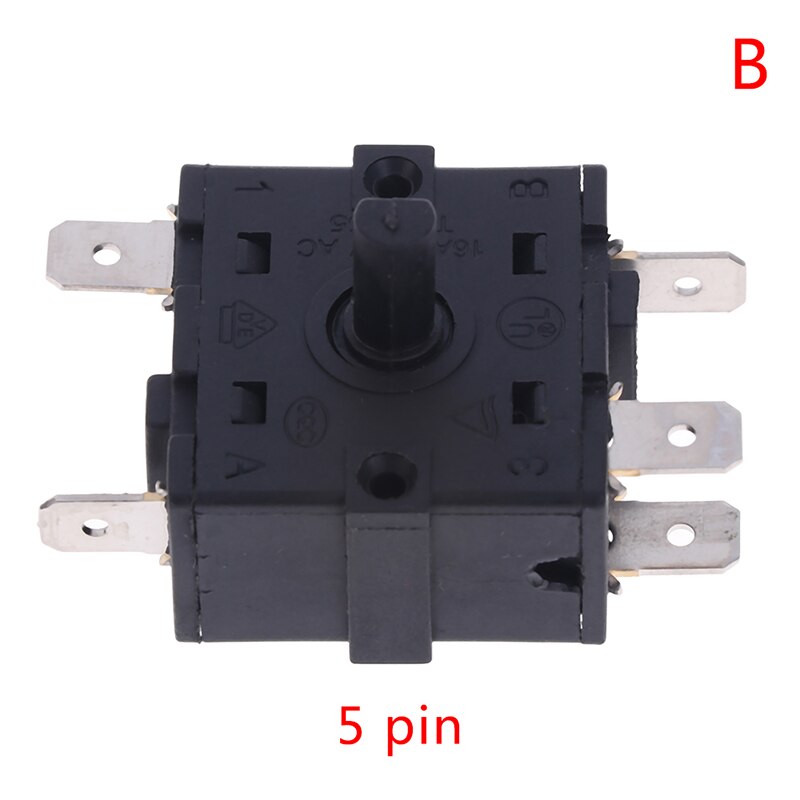 Electric Room Heater 3Pin 5Pin Rotary Switch Selector AC 250V 16A: 5 pin