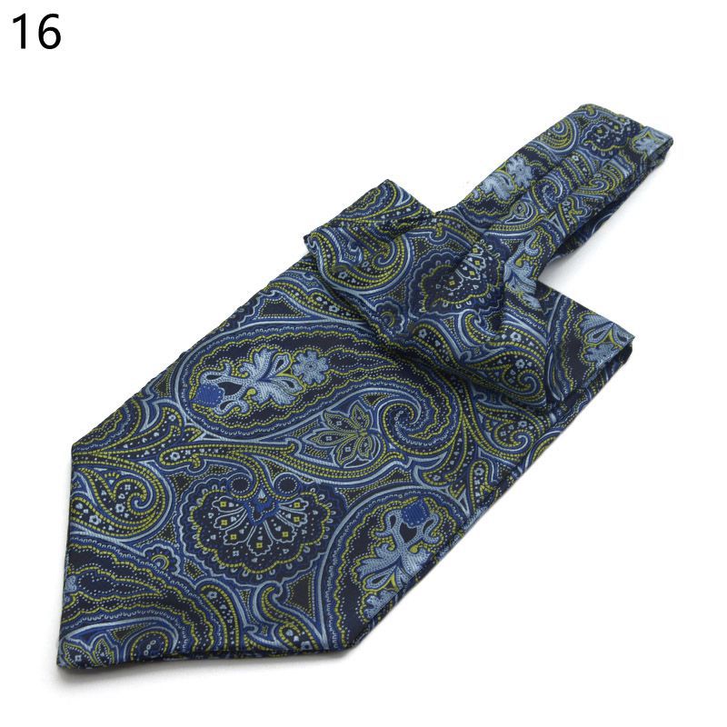 Mannen Vintage Polka Dot Wedding Formele Das Ascot Zelf Britse Stijl Gentleman Polyester Zijde Paisley Das Pak Bruiloft: 16