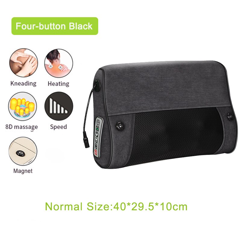 Ogamacrius 2 In 1 Massage Kussen Warmte Shiatsu Apparaat Elektrische Cervicale Gezonde Body Ontspanning Massage Voor Nek Massager: PB6