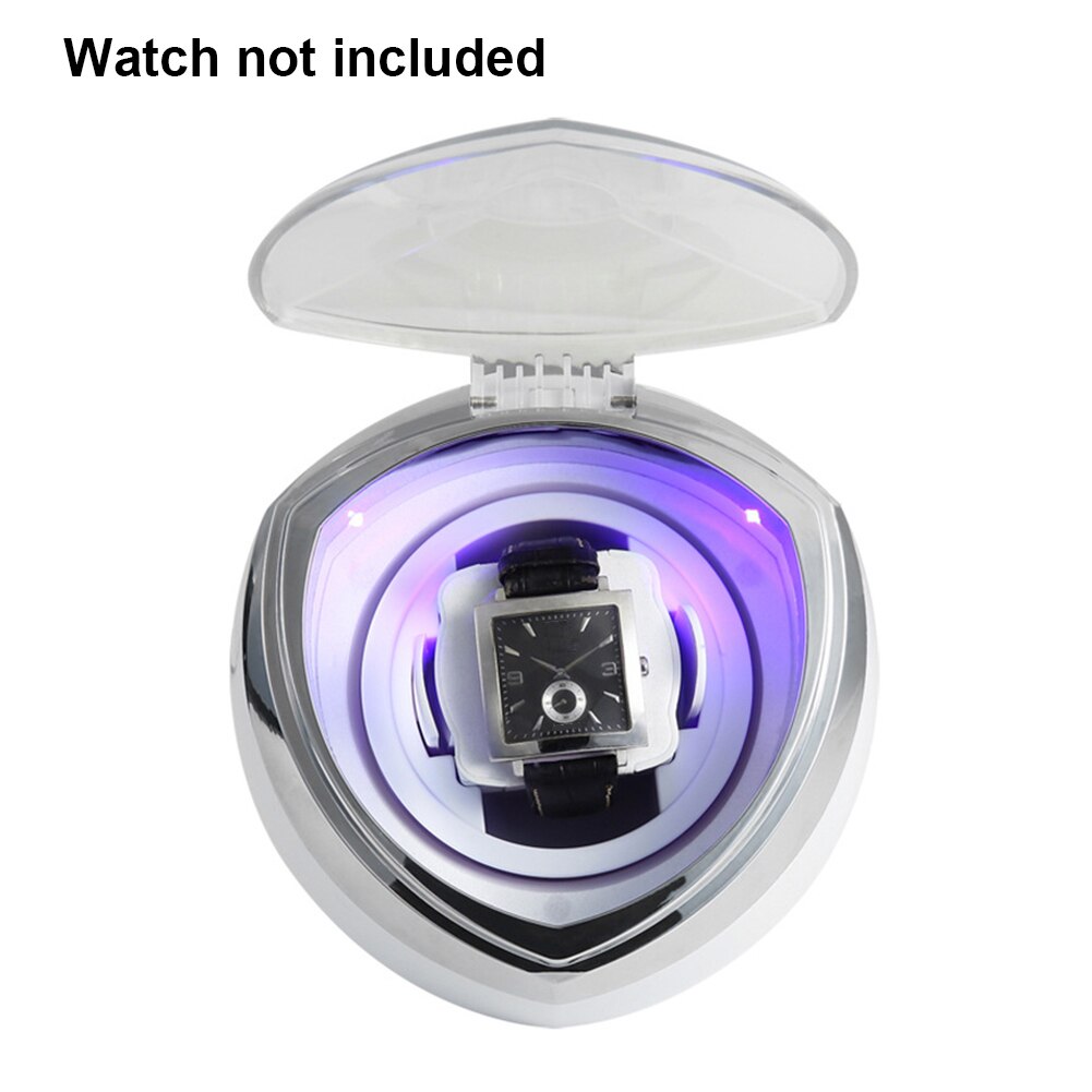 Multifunctionele Led Licht Hartvormige Automatische Horloge Winder Doos Thuis 4 Rotatie Modi Accessoires Enkele Met Stille motor