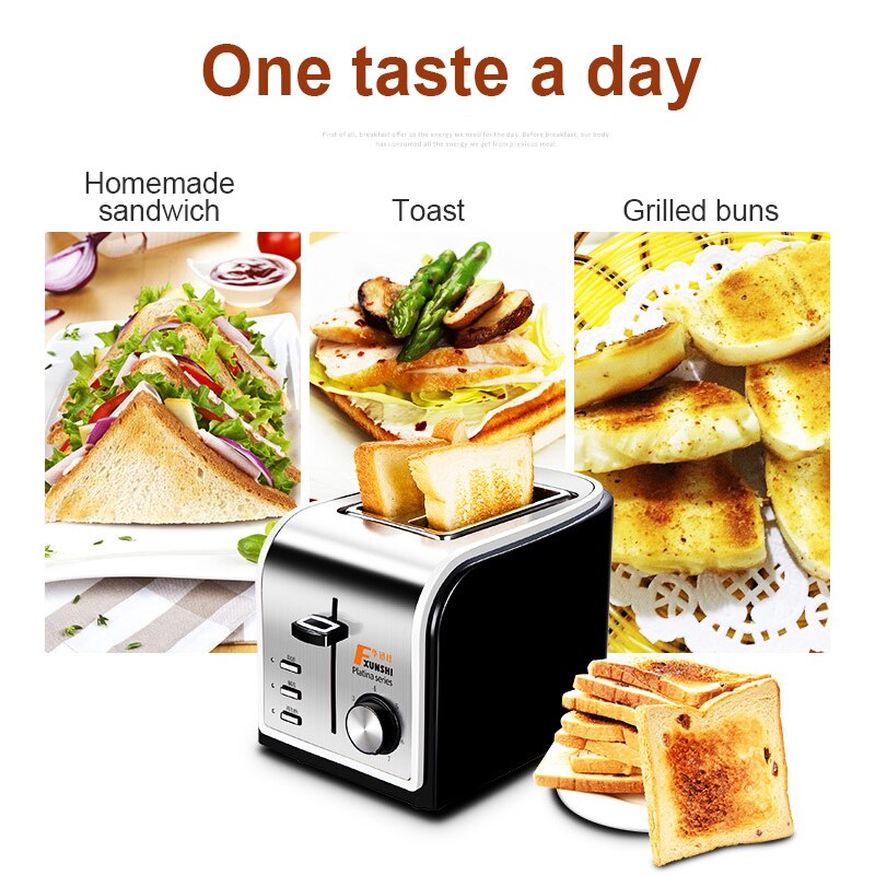 Sandwich Kitchen Appliances Two-Piece Fully Automatic Stainless Steel Electric Toaster Household Bread Maker