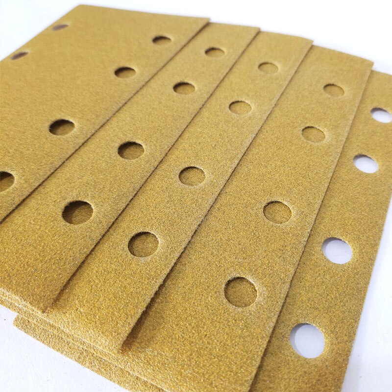 Rectangular Sandpaper 95/180mm 8-Hole Self-adhesive Flocking Back Velvet Sander Sanding Putty Sandpaper