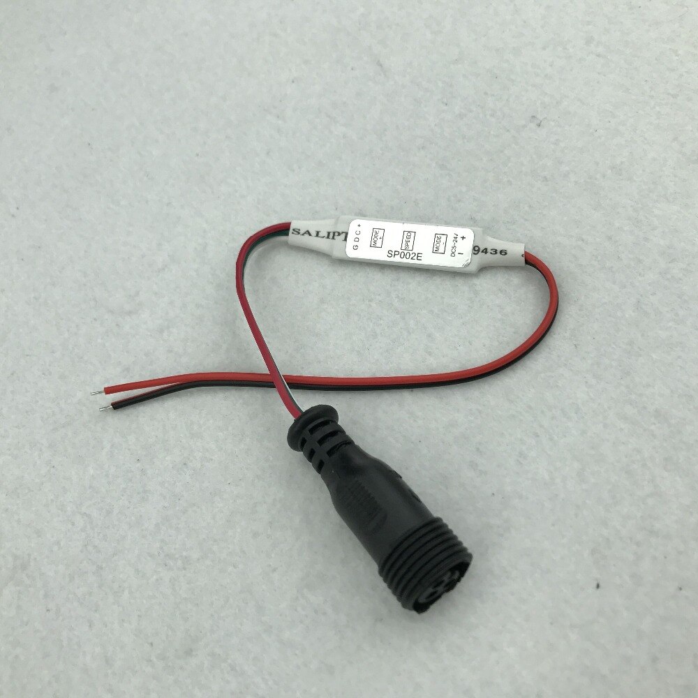 SP002E;LED pixel controller with 13.5mm female 3 core connector output;DC5-24V input;supports WS2811/WS2812/UCS1903/TM1804 etc