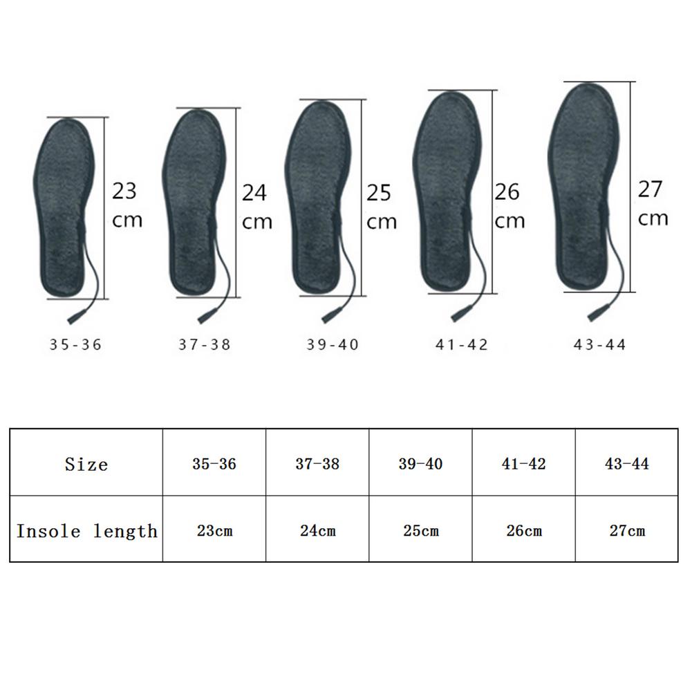 Plantilla para pies calentada por USB, almohadilla de calcetín abrigado, plantillas térmicas lavables con calefacción eléctrica, Unisex
