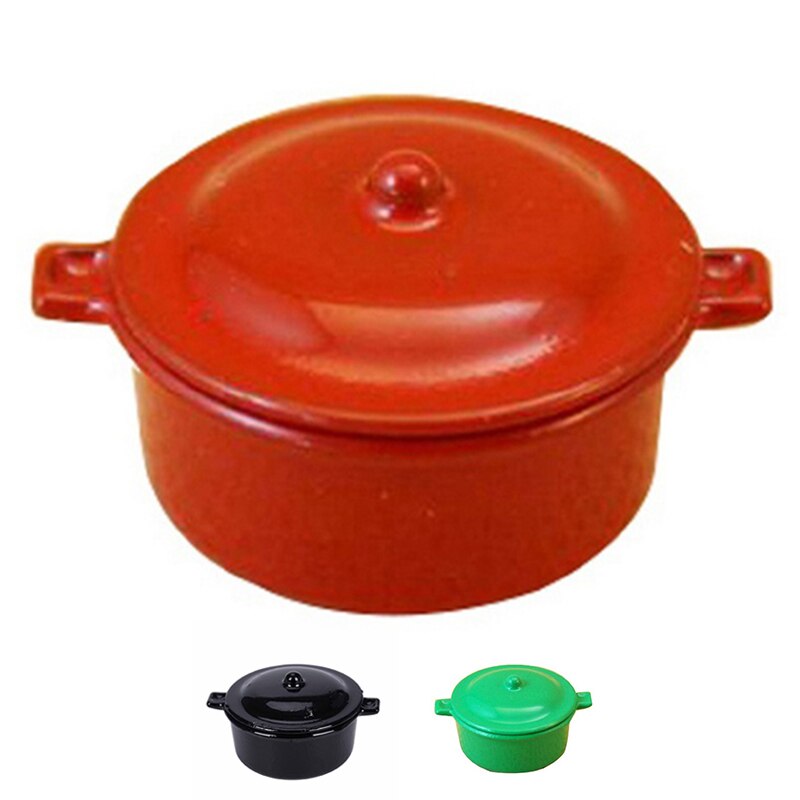 Dollhouse Miniature Kitchen Utensil Cookware Cerole Dish Stew Pan Stockpot 12th Scale