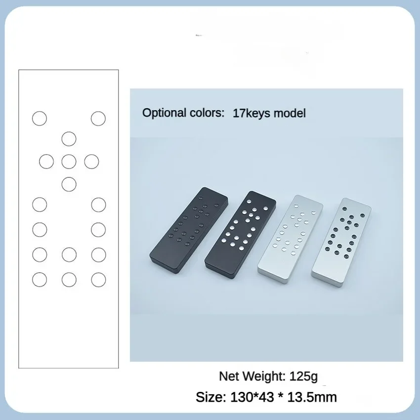 Aluminum Alloy Universal Learning Infrared Remote Control for DAC Amplifier CD DVD TV Set-top Box