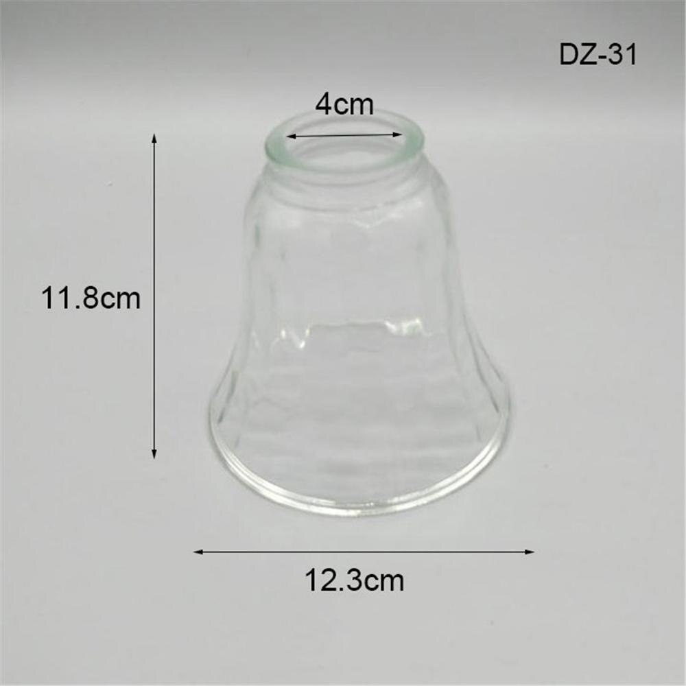 Bell Shape Replacement Shade,Pendant Light Replacement Cover,Clear Transparent White Cognac Glass Lampshade for Accessory: DZ-31