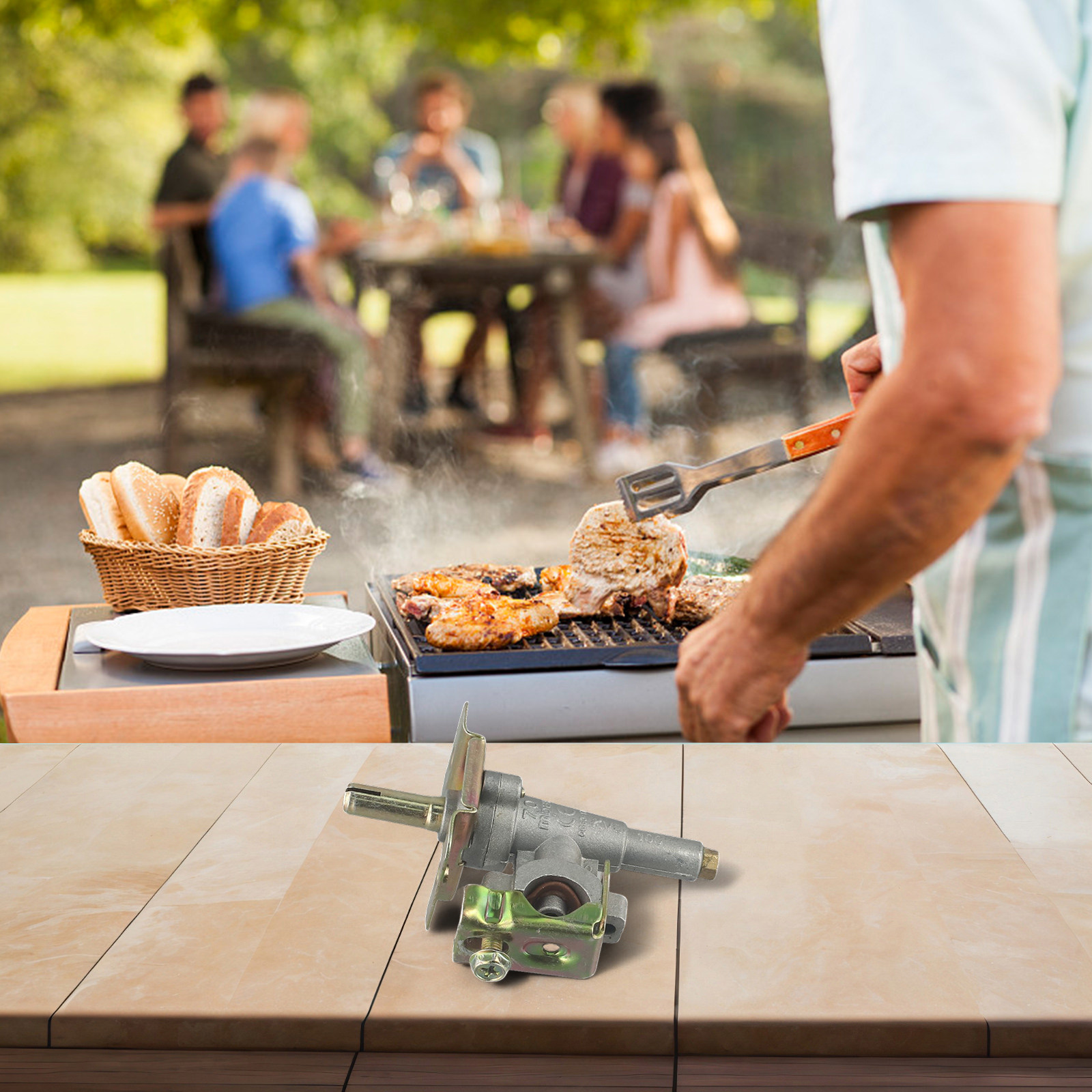 1 Uds válvula de Gas de repuesto 1554 para parrilla de 36 pulgadas válvula de Control de quemador de barbacoa accesorios de válvula de barbacoa