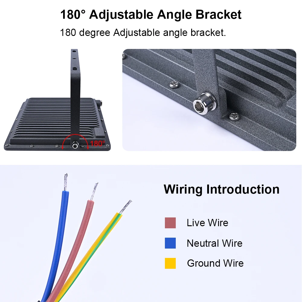 LED Flood Light AC 220V 100W 200W 300W 10W 20W 30W 50W IP66 Waterproof LED Spotlight Floodlights Garden Street Gate Wall