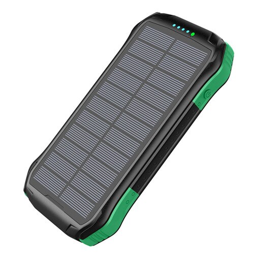 Waterdichte Powerbank Solar Power Bank 80000Mah Draagbare Externe Batterij Oplader Voor Iphone Xiaomi Mi Samsung Zonnelader: green
