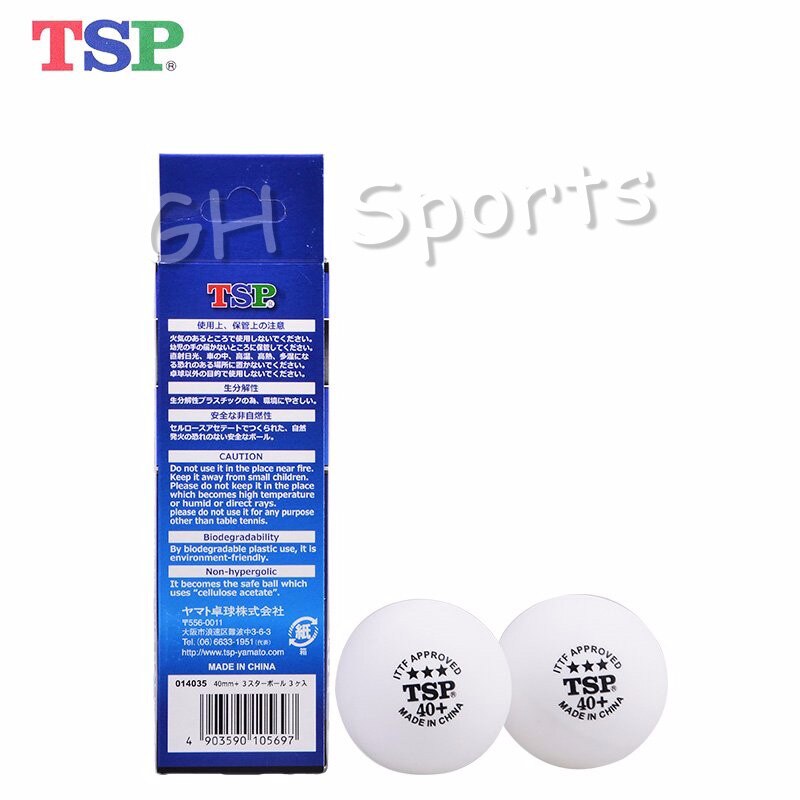 TSP 3-Star 40mm+ Poly Table Tennis Balls (Seamed) Material Plastic Ping Pong Balls ITTF Approved