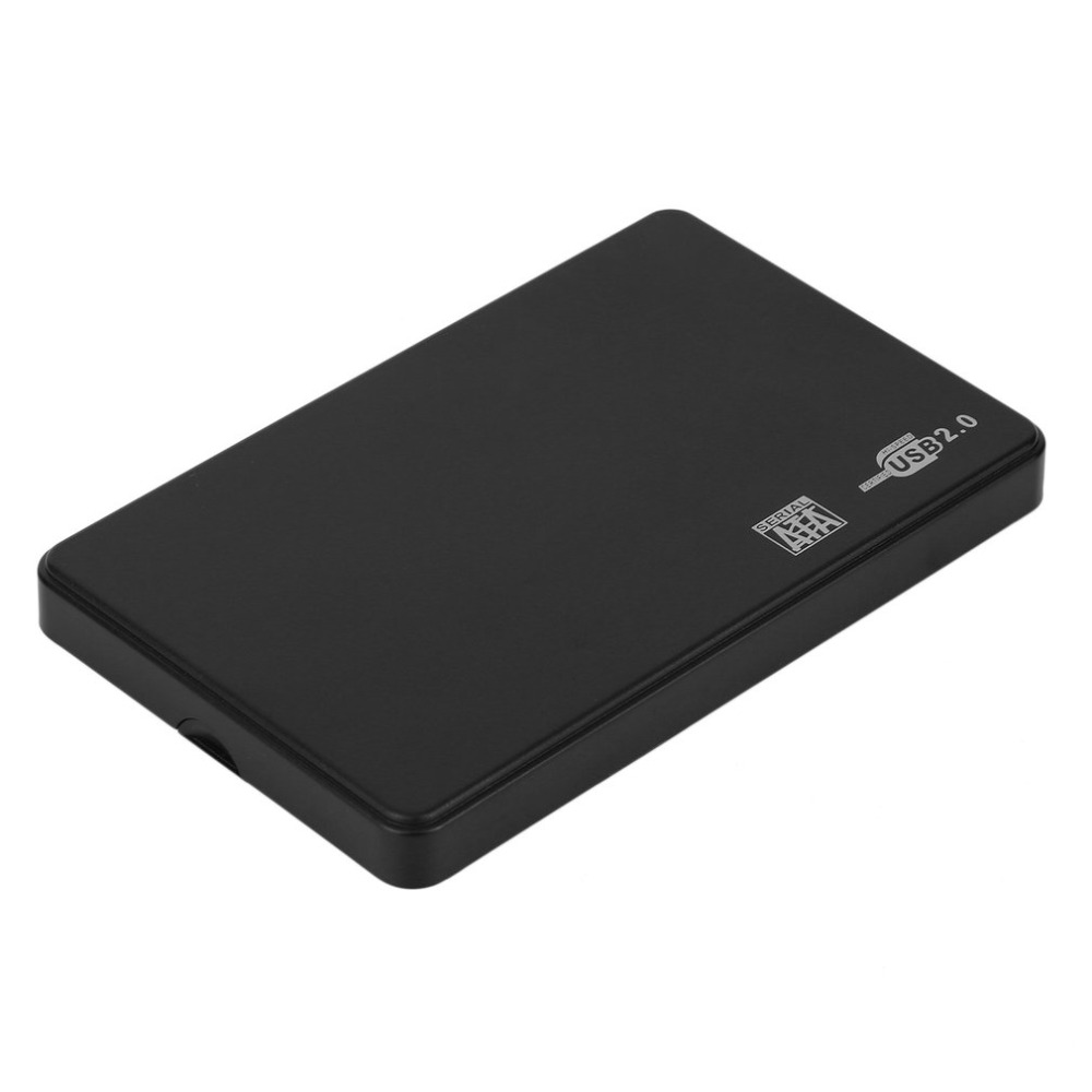 2.5 Inch HDD Case USB 2.0 SATA Portable Support 2TB Hdd Hard Drive Black External Enclosure HDD Box with Bag