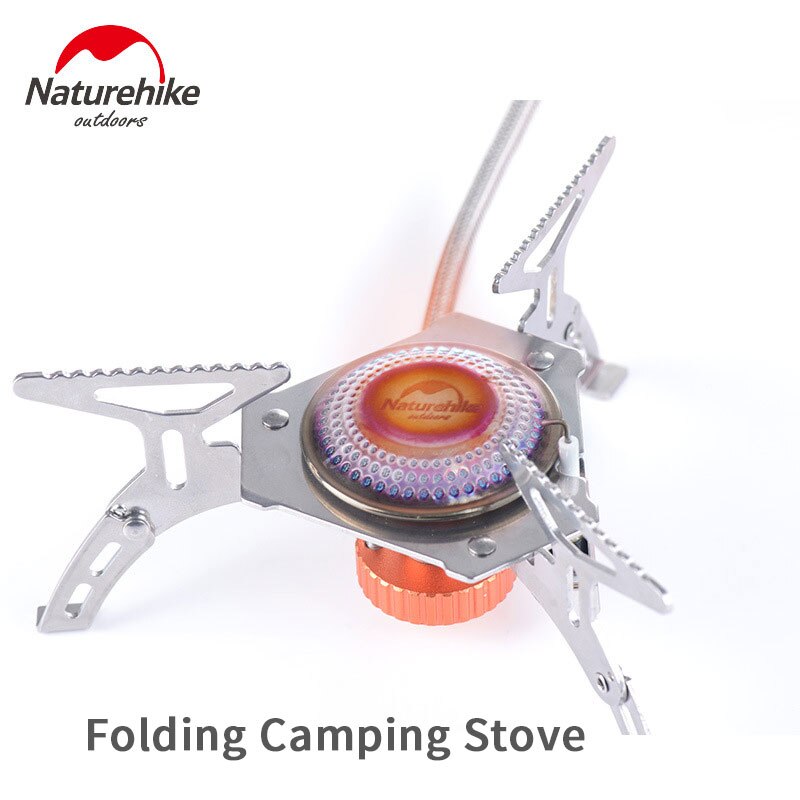 Naturehike Split Outdoor Burner Stove Collapsible Camping Kitchen Cylinder Propane Grill Gas Picnic Wind shield Camping Pot