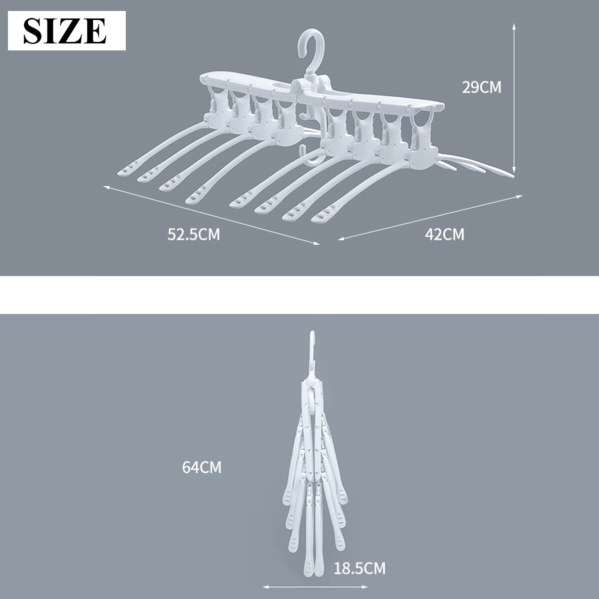 Multi-functional Plastic Foldable Clothes Cloth Hanger Dryer Drying Clothing Rack Hangers For Tumble Hanging Laundry Stand