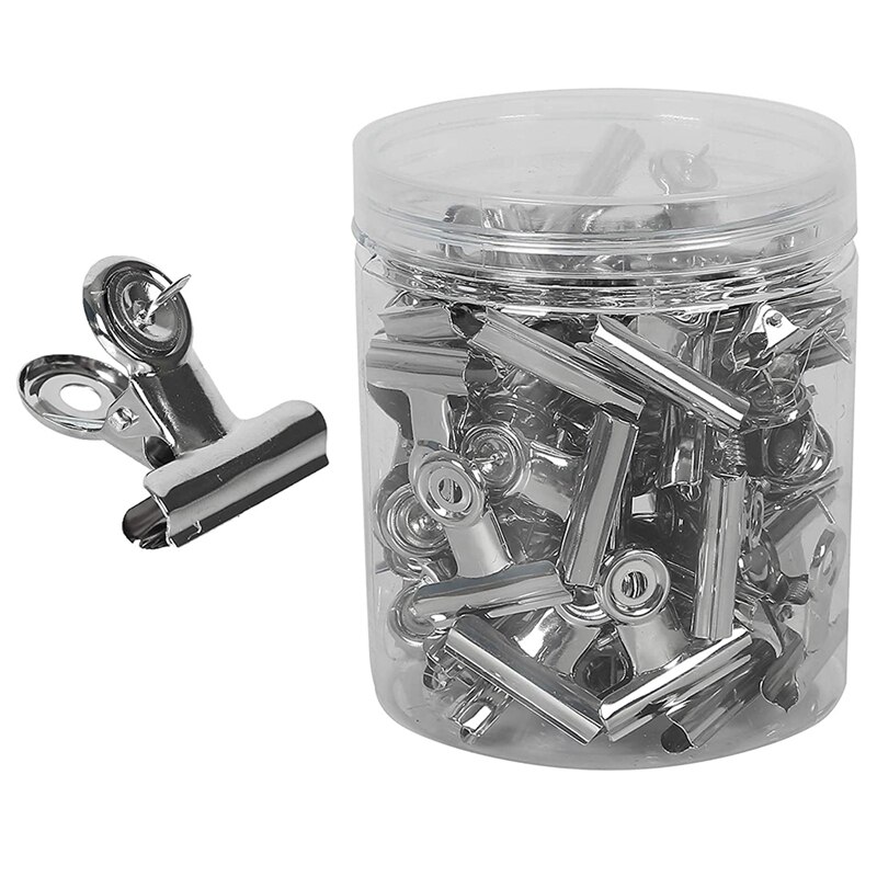 50 Pack Push Pins Clips Zware Clips Met Pins Pushpins Kopspijkers Punaises Voor Kurk Boards Bulletin (Zilver): Default Title