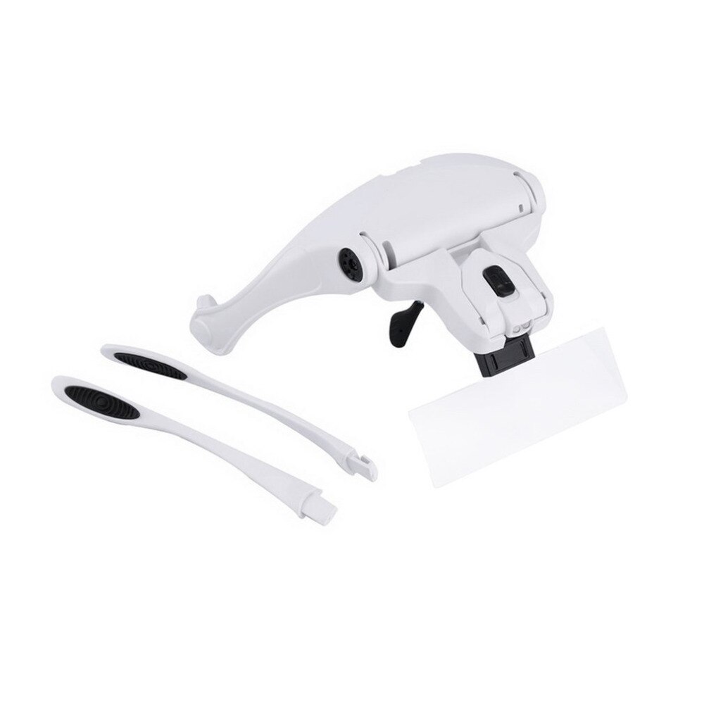 5Pcs 2LED Head Lamps Lens Interchangeable Headband Magnifier Glasses 1.0X/1.5X/2.0X/2.5X/3.5X Magnifications Magnifying Glasses
