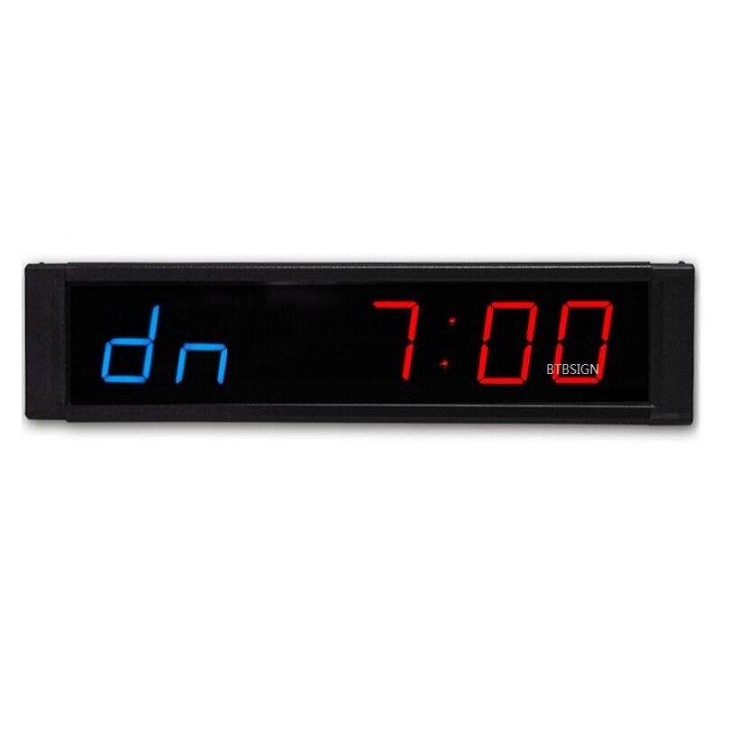 1inch 6Digits LED Digital Wall Clock Countdown Count up Time For Fitness Garage Home Crossfit Timer Training