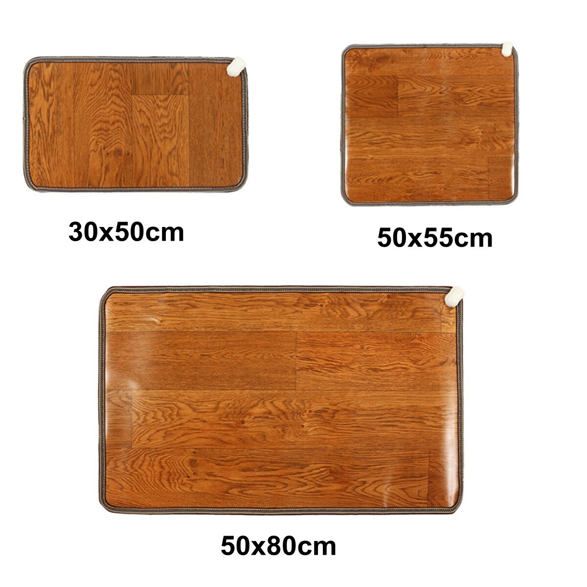 Tappetino riscaldante in pelle scaldapiedi cuscinetti riscaldanti elettrici piedi scaldamuscoli tappeto termostato strumenti di riscaldamento casa ufficio 3 dimensioni: 30x50cm