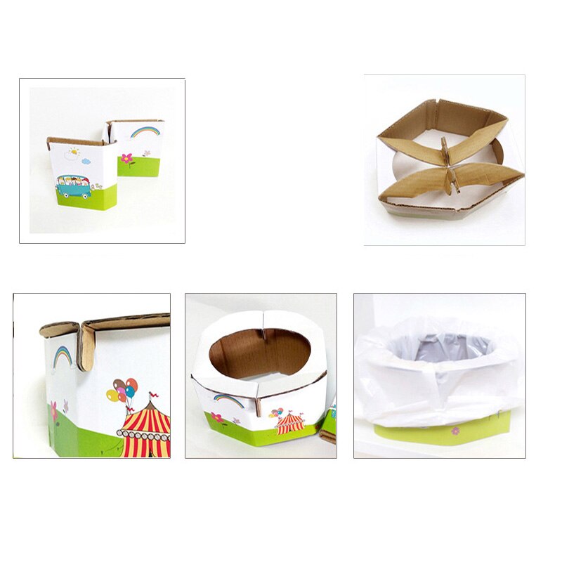 Foldable Paper Potty Portable Toilet Baby Potty Toilet Bowl For Children Baby Potty Training Toilet Seat Emergency Potties