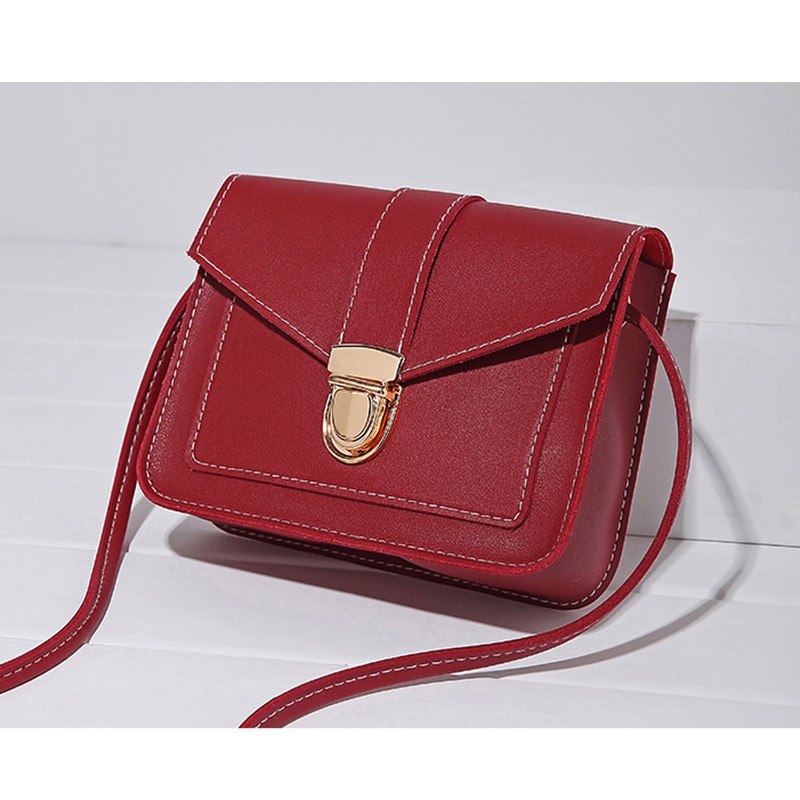 Newly Women Crossbody Buckle Bags Female Small Solid Color Messenger Shoulder Bag CLA88