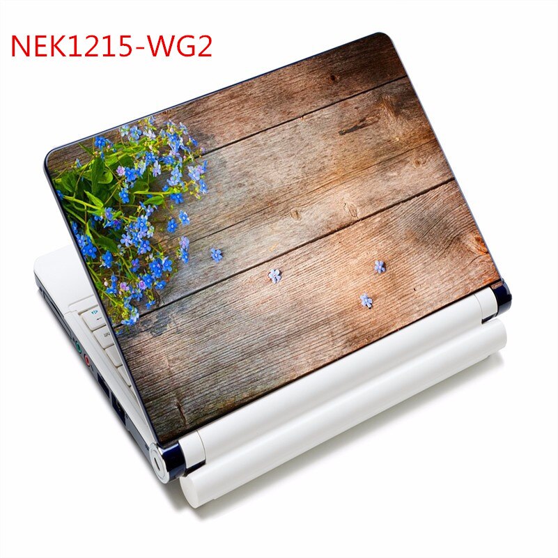 PVC 15 "15,4" 15,6 "Gehirn Drucke Laptop Aufkleber Aufkleber Abdeckung Resuable Notizbuch Haut Schutz für Macbook Lenovo HP ASUS ACER Dell: Holz Getreide 2