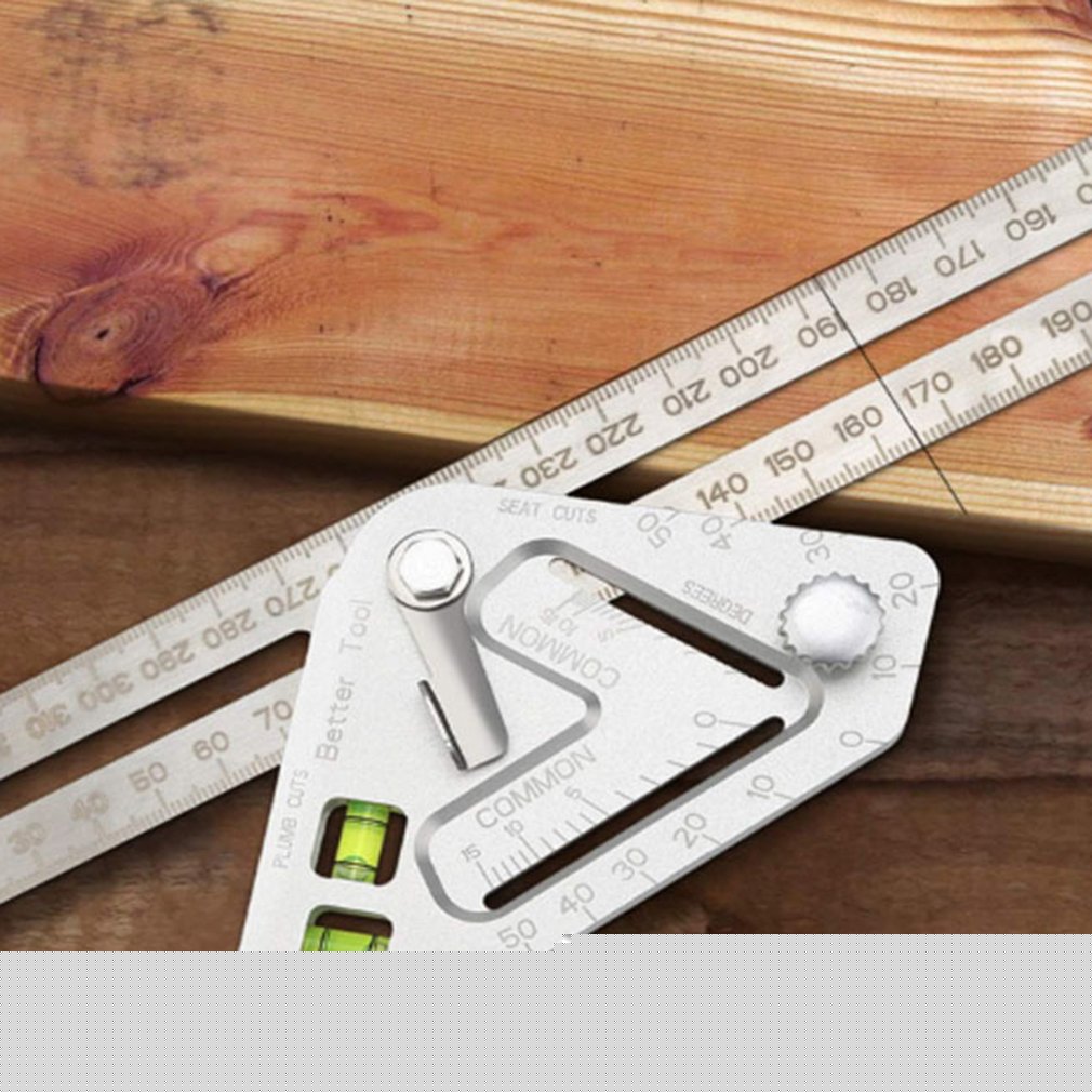 Règle Triangle règle d'angle outil de menuiserie outils de mesure multifonctionnel Triangle règle règle de travail du bois