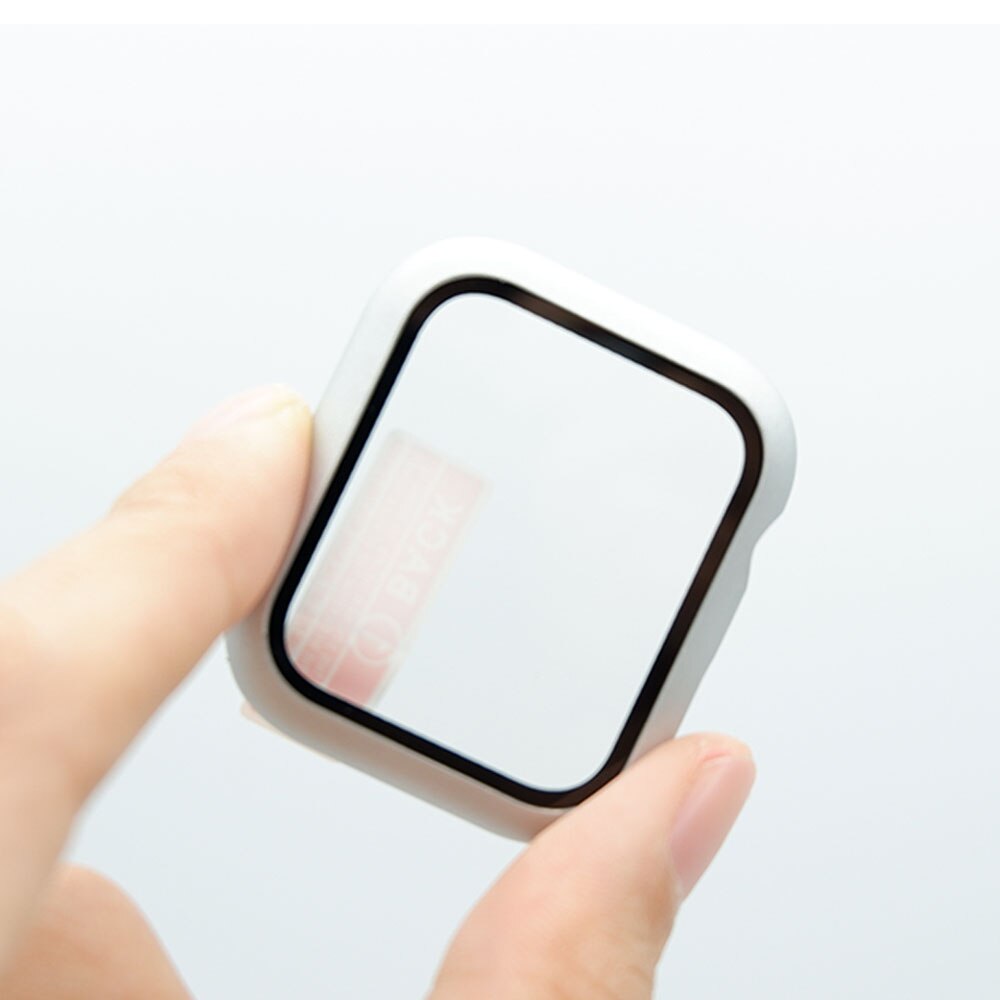 Full cover for Apple Watch series 5 4 3 2 1 matte Plastic bumper hard frame case with glass film for iWatch screen protector