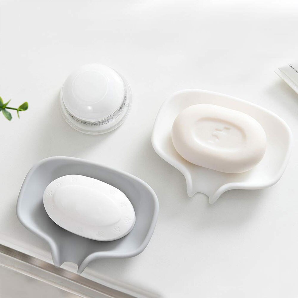 Portable Silicone Soap Holder Non Slip Soap Box Toilet Shower Case Holder ContainerBathroom Gadgets Dish Tray Holder Storage Box