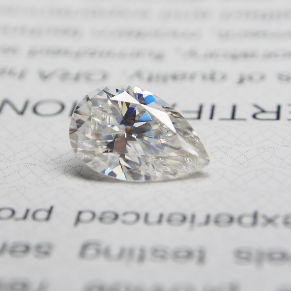 4*6mm peer Cut 0.39 karaat Moissanite Steen Losse Moissanite Diamant voor Ring maken