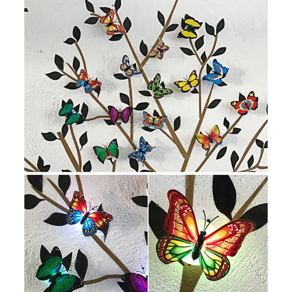 LED Nachtlicht Schmetterling LED Nacht Licht Lampe mit Bunte Ändern für Heimat Zimmer Party Schreibtisch Zauberstab Dekor