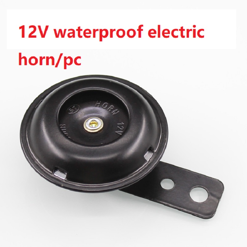 Kit de klaxon électrique pour moto, haut-parleur rond étanche, klaxon électrique puissant adapté au vélo et au Scooter 12V 48V 60V 105dB
