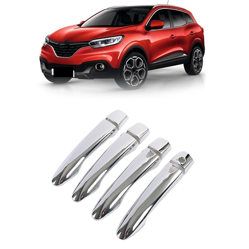Door Handle Cover Pad Sticker Molding Styling Overlay Bezel for Renault Kadjar - Chrome: Default Title