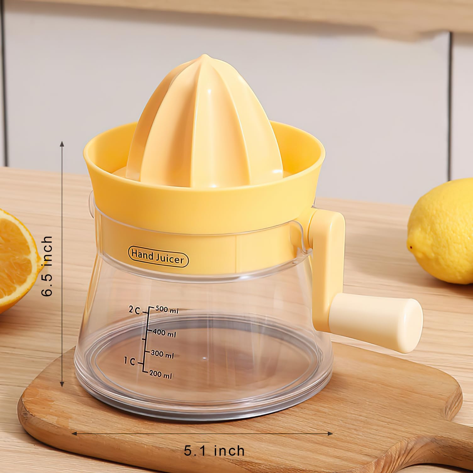Manual Citrus Juicer Lemon Squeezer with Capacity Marking Max Extraction For Juice Squeezer Easy to Use and Clean Kitchen Tools